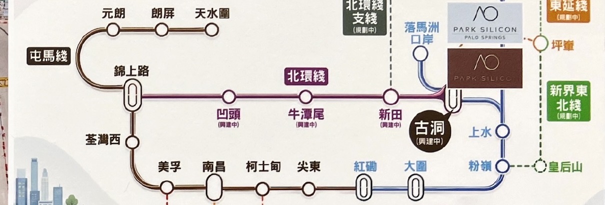 古洞站與北環線網絡參考圖